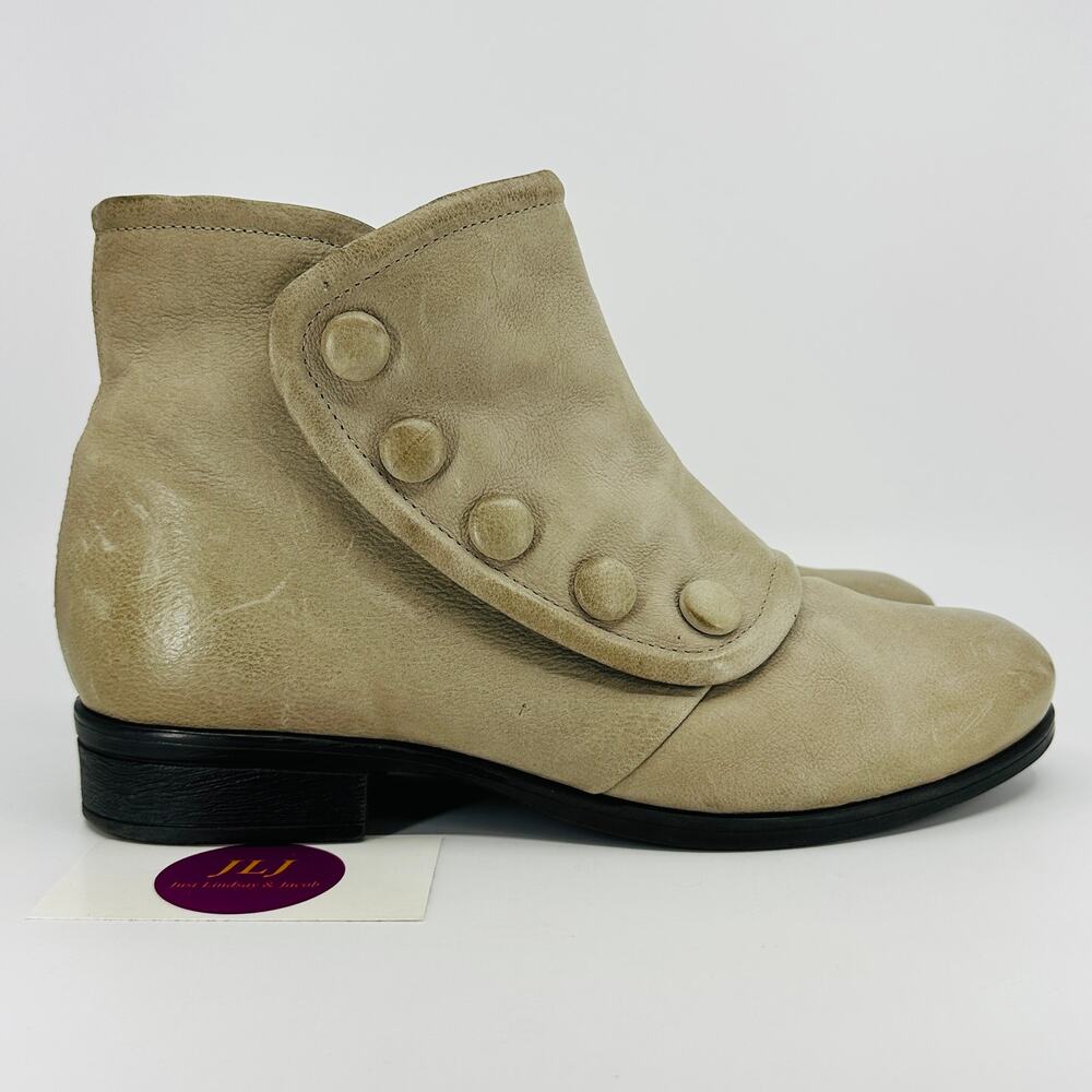 Miz Mooz Women's Spring Pebble Leather Ankle Boots Size 42 EU/ 10.5-11 US Wide